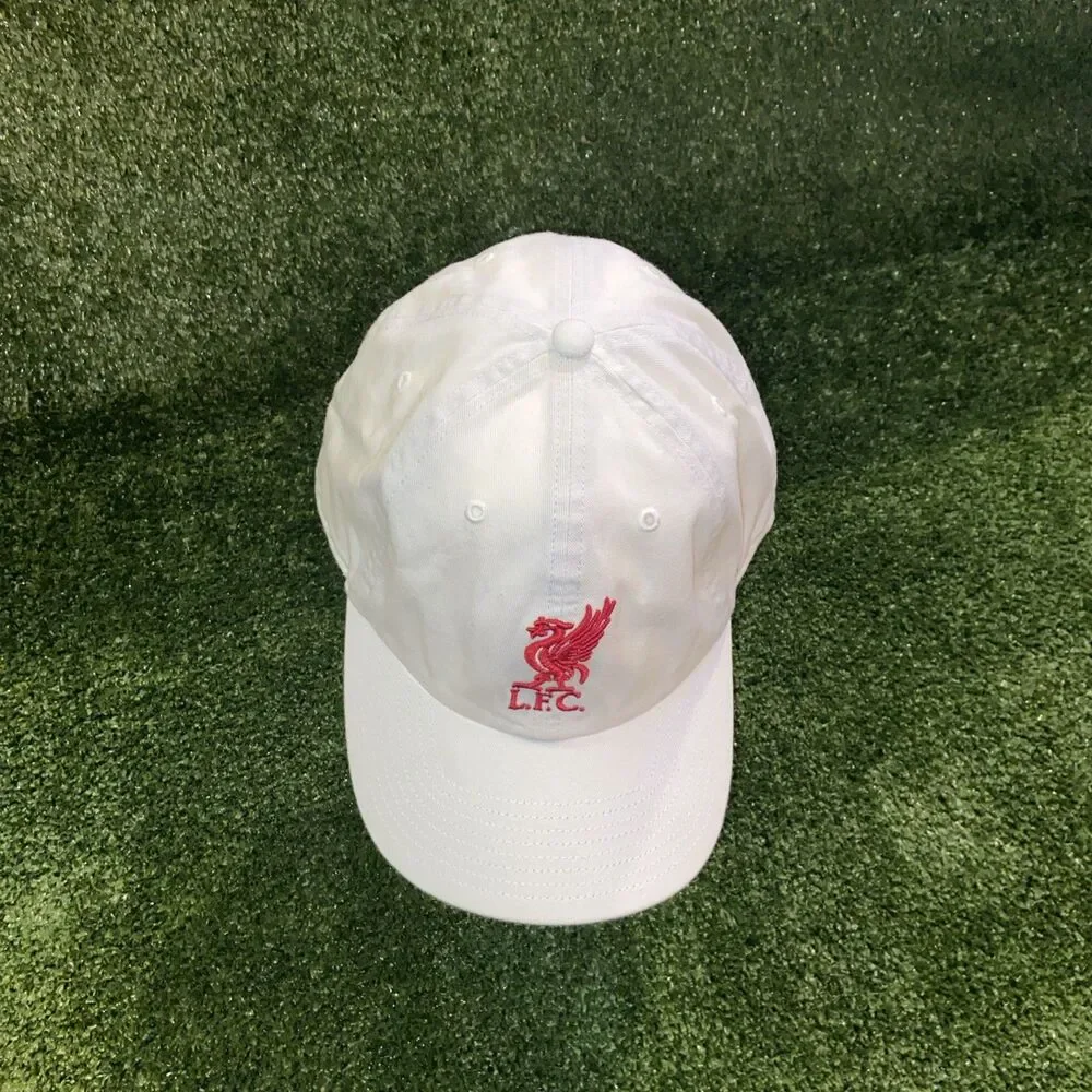 Liverpool FC Cap LFC White Baseball Hat EPL Premier League England YNWA Fans